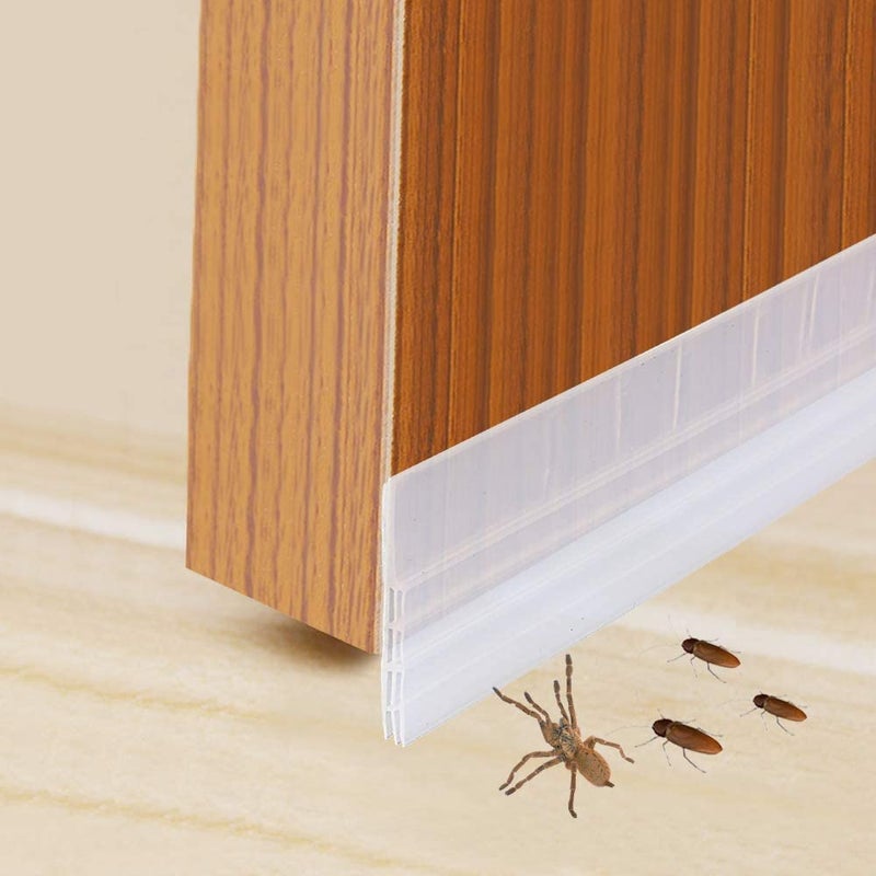 SUNMON Silicone Door Draft Stopper â€“ 39 inches Door Seal Strip for Under Door Seal Gap Interior & Exterior Doors Weather Stripping Soundproof ï¼ˆTransparentï¼‰ - Image 4